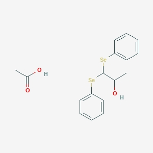 molecular formula C17H20O3Se2 B12521692 Acetic acid--1,1-bis(phenylselanyl)propan-2-ol (1/1) CAS No. 834882-63-2