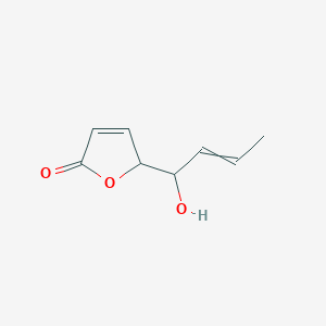 molecular formula C8H10O3 B12521694 5-(1-Hydroxybut-2-en-1-yl)furan-2(5H)-one CAS No. 663921-08-2