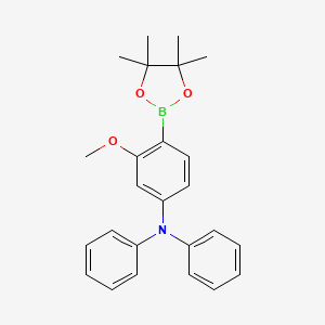 molecular formula C25H28BNO3 B12521709 3-Methoxy-N,N-diphenyl-4-(4,4,5,5-tetramethyl-1,3,2-dioxaborolan-2-yl)aniline 