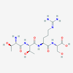 molecular formula C17H33N7O8 B12521722 L-Threonyl-L-threonyl-N~5~-(diaminomethylidene)-L-ornithyl-L-serine CAS No. 798540-66-6