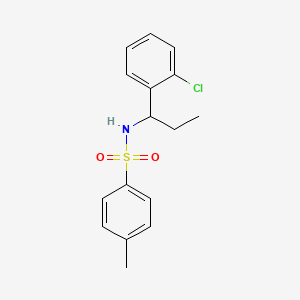 molecular formula C16H18ClNO2S B12521732 N-[1-(2-Chlorophenyl)propyl]-4-methylbenzene-1-sulfonamide CAS No. 652155-25-4