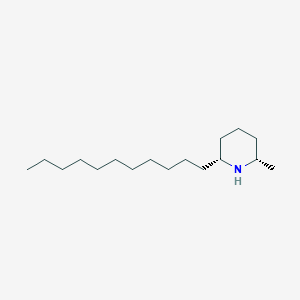 B1252174 Piperidine, 2-methyl-6-undecyl-, cis- CAS No. 63950-16-3