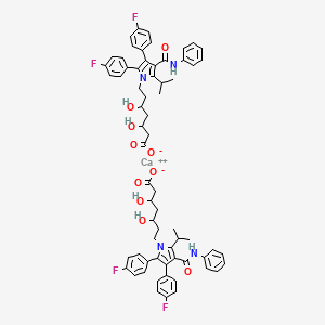molecular formula C66H66CaF4N4O10 B12521774 Calcium bis(7-[2,3-bis(4-fluorophenyl)-5-isopropyl-4-(phenylcarbamoyl)pyrrol-1-yl]-3,5-dihydroxyheptanoate) 