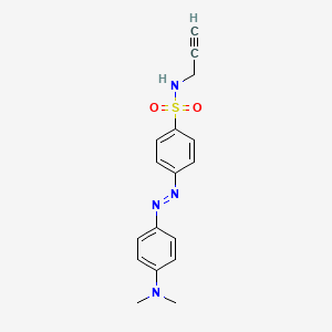 molecular formula C17H18N4O2S B12521817 Benzenesulfonamide, 4-[[4-(dimethylamino)phenyl]azo]-N-2-propynyl- CAS No. 750597-28-5