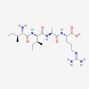 molecular formula C21H41N7O5 B12521825 L-Isoleucyl-L-isoleucyl-L-alanyl-N~5~-(diaminomethylidene)-L-ornithine CAS No. 819802-73-8