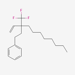 molecular formula C20H29F3 B12521828 [3-Ethenyl-3-(trifluoromethyl)undecyl]benzene CAS No. 821799-54-6