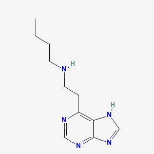 molecular formula C11H17N5 B12521845 N-(2-(9H-Purin-6-YL)ethyl)butan-1-amine CAS No. 686321-80-2