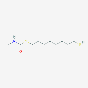 molecular formula C10H21NOS2 B12521902 Carbamothioic acid, methyl-, S-(8-mercaptooctyl) ester CAS No. 652150-45-3