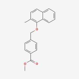 molecular formula C20H18O3 B12522000 Methyl 4-{[(2-methylnaphthalen-1-yl)oxy]methyl}benzoate CAS No. 833485-04-4
