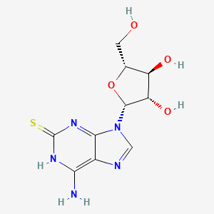 molecular formula C10H13N5O4S B1252201 6-amino-9-[(2R,3S,4S,5R)-3,4-dihydroxy-5-(hydroxymethyl)oxolan-2-yl]-1H-purine-2-thione 