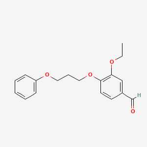 molecular formula C18H20O4 B12522026 3-Ethoxy-4-(3-phenoxypropoxy)benzaldehyde CAS No. 656810-28-5