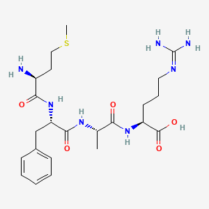 molecular formula C23H37N7O5S B12522029 L-Methionyl-L-phenylalanyl-L-alanyl-N~5~-(diaminomethylidene)-L-ornithine CAS No. 666738-22-3