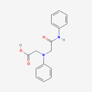 molecular formula C16H16N2O3 B12522046 [(2-Anilino-2-oxoethyl)(phenyl)amino]acetic acid CAS No. 743422-98-2
