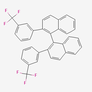 molecular formula C34H20F6 B12522049 2,2'-Bis[3-(trifluoromethyl)phenyl]-1,1'-binaphthalene CAS No. 820974-56-9