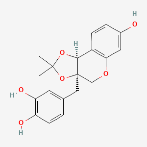 molecular formula C19H20O6 B1252205 Isopropylidene derivative of sappanol 