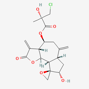[(3aR,4S,6aR,8S,9R,9aS,9bS)-8-hydroxy-3,6-dimethylidene-2-oxospiro[3a,4,5,6a,7,8,9a,9b-octahydroazuleno[4,5-b]furan-9,2'-oxirane]-4-yl] (2S)-3-chloro-2-hydroxy-2-methylpropanoate