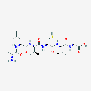 molecular formula C27H50N6O7S B12522142 L-Alanyl-L-leucyl-L-isoleucyl-L-cysteinyl-L-isoleucyl-L-alanine CAS No. 821769-57-7