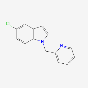 molecular formula C14H11ClN2 B12522152 5-Chloro-1-(pyridin-2-ylmethyl)-1H-indole 