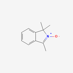 molecular formula C11H13NO B1252216 1,1,3-Trimethyl-1H-isoindole 2-oxide 