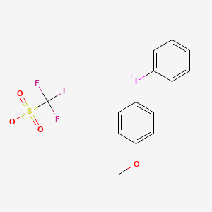 molecular formula C15H14F3IO4S B12522290 (2-Methylphenyl)(4-methoxyphenyl)iodonium triflate 