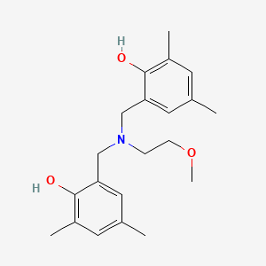 molecular formula C21H29NO3 B12522302 N,N-Bis(2-hydroxy-3,5-dimethylbenzyl)-2-methoxyethaneamine CAS No. 685859-37-4