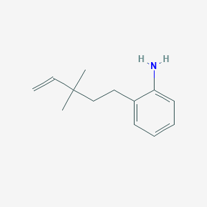 molecular formula C13H19N B12522329 2-(3,3-Dimethylpent-4-en-1-yl)aniline CAS No. 677354-25-5