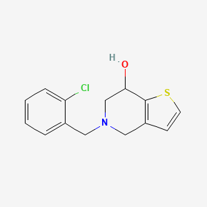 5-[(2-Chlorophenyl)methyl]-4,5,6,7-tetrahydrothieno[3,2-c]pyridin-7-ol