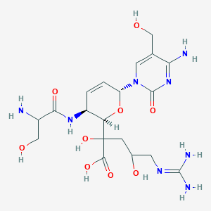 molecular formula C19H30N8O9 B1252236 Mildiomycin 