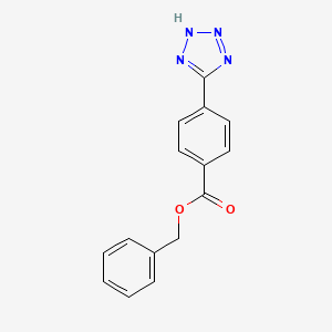 molecular formula C15H12N4O2 B12522394 benzyl 4-(2H-tetrazol-5-yl)benzoate CAS No. 651769-12-9