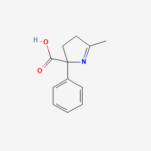 molecular formula C12H13NO2 B12522441 5-Methyl-2-phenyl-3,4-dihydro-2H-pyrrole-2-carboxylic acid CAS No. 803624-36-4