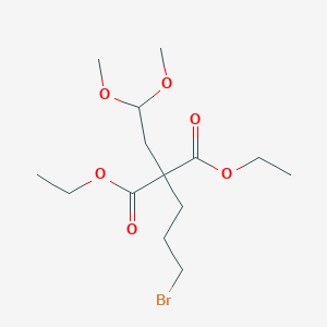 molecular formula C14H25BrO6 B12522477 Diethyl (3-bromopropyl)(2,2-dimethoxyethyl)propanedioate CAS No. 654673-07-1