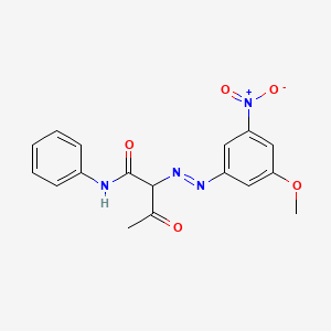 molecular formula C17H16N4O5 B12522563 Butanamide, 2-[(3-methoxy-5-nitrophenyl)azo]-3-oxo-N-phenyl- CAS No. 652139-51-0