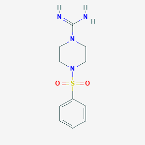 molecular formula C11H16N4O2S B12522576 4-Benzenesulfonylpiperazine-1-carboxamidine CAS No. 722491-29-4