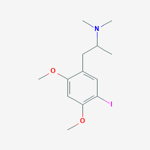 molecular formula C13H20INO2 B1252261 2,4-Dimethoxy-N,N-dimethyl-5-iodophenylisopropylamine CAS No. 105371-59-3