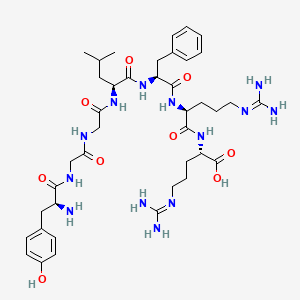 molecular formula C40H61N13O9 B12522614 L-Tyrosylglycylglycyl-L-leucyl-L-phenylalanyl-N~5~-(diaminomethylidene)-L-ornithyl-N~5~-(diaminomethylidene)-L-ornithine CAS No. 688007-69-4