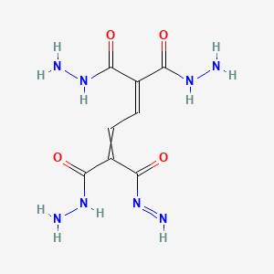 molecular formula C8H12N8O4 B12522615 Butatriene-1,1,4,4-tetracarbohydrazide CAS No. 670222-13-6