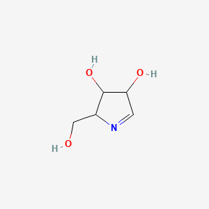 molecular formula C5H9NO3 B1252263 3,4-Dihydro-3,4-dihydroxy-2H-pyrrole-2-methanol 