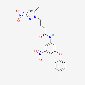4-(5-methyl-3-nitro-1-pyrazolyl)-N-[3-(4-methylphenoxy)-5-nitrophenyl]butanamide