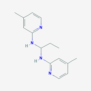 molecular formula C15H20N4 B12522651 N~1~,N'~1~-Bis(4-methylpyridin-2-yl)propane-1,1-diamine CAS No. 663151-81-3