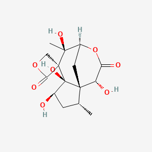 (1S,2R,4R,5R,6S,7R,8S,11R)-4,5,7,11-tetrahydroxy-2,7-dimethylspiro[9-oxatricyclo[6.3.1.01,5]dodecane-6,3'-oxetane]-2',10-dione