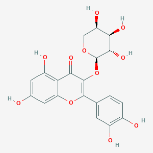 molecular formula C20H18O11 B1252278 Quercetin-3-O-arabinoside 