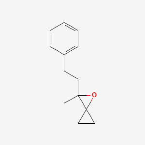 molecular formula C13H16O B12522786 2-Methyl-2-(2-phenylethyl)-1-oxaspiro[2.2]pentane CAS No. 664374-44-1