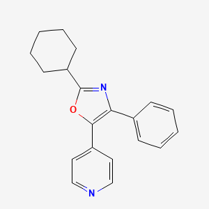 molecular formula C20H20N2O B12522812 Pyridine, 4-(2-cyclohexyl-4-phenyl-5-oxazolyl)- CAS No. 676168-43-7