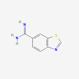 molecular formula C8H7N3S B12522835 1,3-Benzothiazole-6-carboximidamide CAS No. 686262-54-4
