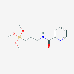 molecular formula C12H20N2O4Si B12522855 N-[3-(Trimethoxysilyl)propyl]pyridine-2-carboxamide CAS No. 657402-98-7
