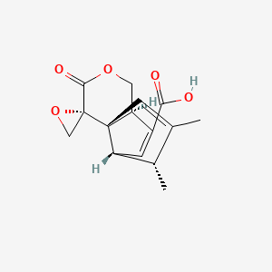 (1R,4aR,6aR,7R,9aR)-7,8-dimethyl-2-oxospiro[4,4a,6a,7-tetrahydropentaleno[1,6a-c]pyran-1,2'-oxirane]-5-carboxylic acid