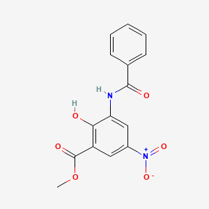 molecular formula C15H12N2O6 B12522881 Methyl 3-benzamido-2-hydroxy-5-nitrobenzoate 