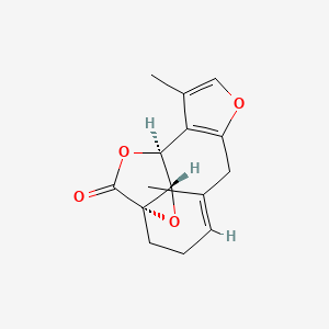 molecular formula C15H16O4 B1252289 (1S,4Z,12S,13S)-5,10-dimethyl-8,14,16-trioxatetracyclo[10.2.2.01,13.07,11]hexadeca-4,7(11),9-trien-15-one 