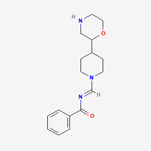 molecular formula C17H23N3O2 B12522901 N-{(E)-[4-(Morpholin-2-yl)piperidin-1-yl]methylidene}benzamide CAS No. 656835-89-1