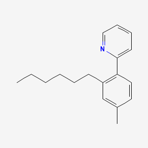 molecular formula C18H23N B12522953 2-(2-n-Hexyl-4-methylphenyl)pyridine 